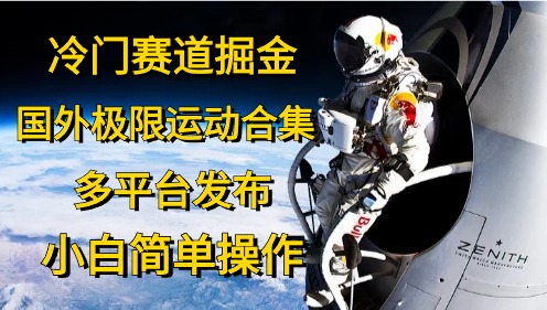 冷门赛道掘金，国外极限运动视频合集，多平台发布，小白简单操作-王总副业网