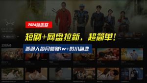 【新思路】短剧+网盘拉新,超简单,普通人每月躺赚1w+的小副业-王总副业网