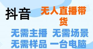 抖音无人直播抖音最新创新玩法,不用露脸,不用讲话就可以直播带货-王总副业网