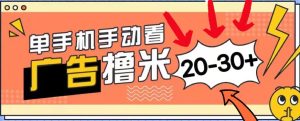 新平台看广告单机每天20-30+,无任何门槛,安卓手机即可,小白也能上手-王总副业网