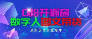 抖音最新项目,0粉开橱窗,数字人图文带货,流量爆炸,简单操作,日入1000-王总副业网