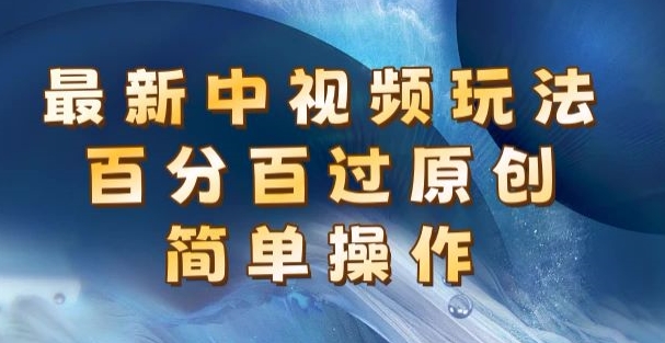 最新中视频玩法，百分百过原创，简单操作，新手也能操作-王总副业网