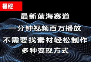 揭秘!一分钟教你做百万播放量视频,条条爆款,各大平台自然流,轻松月入过万-王总副业网