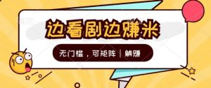 无门槛刷剧一天30+轻轻松松,可矩阵,管道收益,躺赚不来看看?-王总副业网