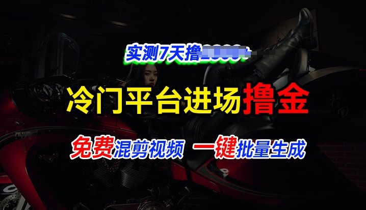 全新冷门平台vivo视频，快速免费进场搞米，通过混剪视频一键批量生成，实测7天撸2.3k-王总副业网