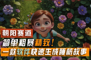 利用一款软件5分钟一条爆款睡筋故事,简单粗暴精致!小白月入2w+-王总副业网