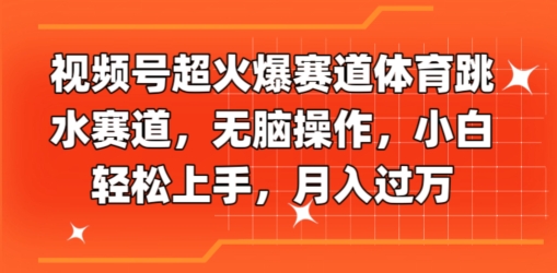 视频号超火爆赛道体育跳水赛道，无脑操作，小白轻松上手，月入过万-王总副业网