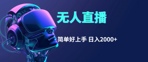 快手无人直播,简单好上手,日入2000+-王总副业网