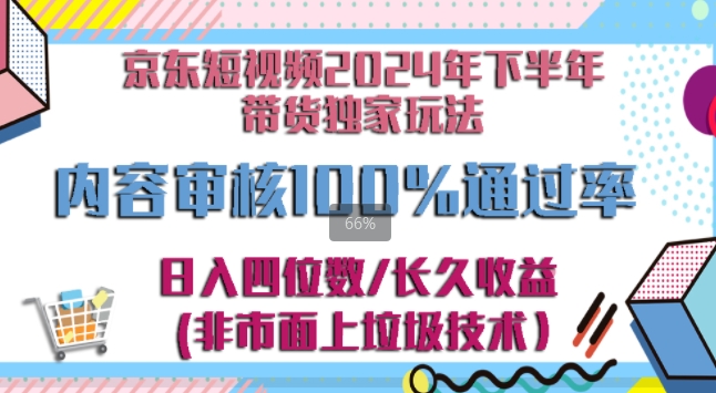 京东逛逛短视频2024下半年带货独家玩儿法，5分钟一条视频，内容审核通过率100%-王总副业网