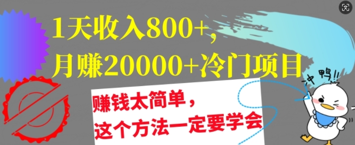 1天收入8张，月赚2w+冷门项目，赚钱太简单，这个方法一定要学会-王总副业网