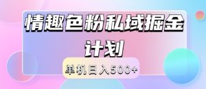 2024情趣色粉私域掘金天花板,日入500+,后端自动化掘金-王总副业网