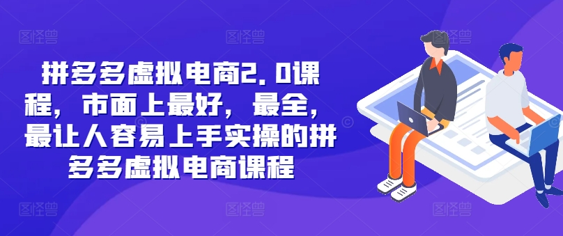 拼多多虚拟电商2.0项目，市面上最好，最全，最让人容易上手实操的拼多多虚拟电商课程-王总副业网