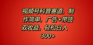视频号科普赛道,制作简单,广告+带货双收益,轻松日入300+-王总副业网