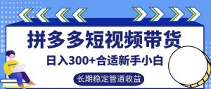 拼多多短视频带货日入300+有长期稳定被动收益,合适新手小白-王总副业网