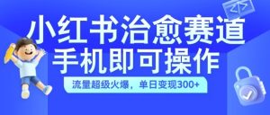 小红书治愈视频赛道,手机即可操作,流量超级火爆,单日变现300+-王总副业网