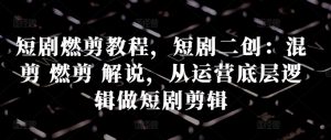 短剧燃剪教程,短剧二创:混剪 燃剪 解说,从运营底层逻辑做短剧剪辑-王总副业网