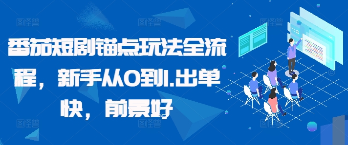 番茄短剧锚点玩法全流程，新手从0到1，出单快，前景好-王总副业网