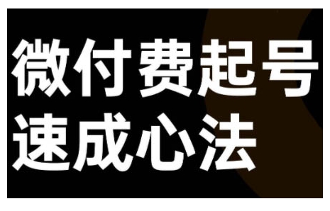 微付费起号速成课，视频号直播+抖音直播，微付费起号速成心法-王总副业网