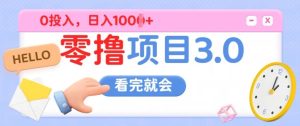 零撸项目3.0,多种收益方式单日收益几张-王总副业网