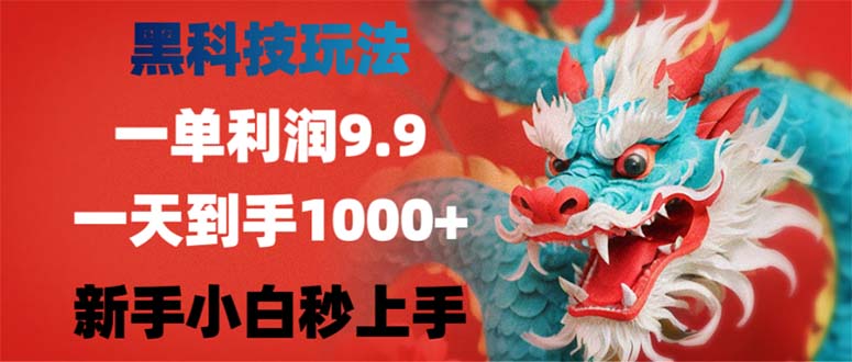 黑科技玩法，一单利润9.9,一天到手1000+，新手小白秒上手-王总副业网