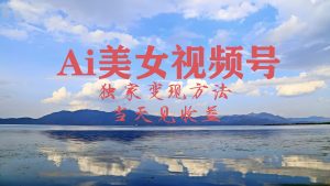 2024最新视频号AI美女跳舞视频玩法,当天见收益-王总副业网
