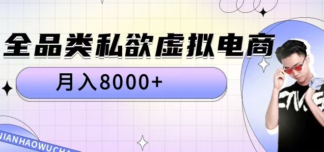 全品类私欲虚拟电商，月入8000+-王总副业网