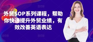外贸SOP系列课程,帮助你快速提升外贸业绩,有效改善英语表达-王总副业网