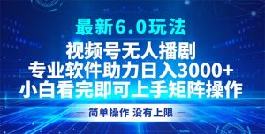 视频号最新6.0玩法,无人播剧,轻松日入3000+-王总副业网