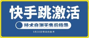 快手账号跳激活技术,技术自测-王总副业网