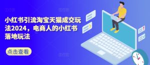 小红书引流淘宝天猫成交玩法2024,电商人的小红书落地玩法-王总副业网