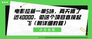 电影拉新一单5块,两天搞了近1个W,做这个项目直接起飞(附详细教程)-王总副业网