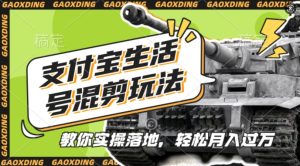 支付宝生活号军事赛道混剪玩法,纯原创视频,手把手教你实操落地,懒人必看-王总副业网