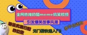 全网热推的猫咪搞笑视频,引发爆笑故事风潮,多平台适用,轻松实现日入四位数,无门槛快速入门!-王总副业网