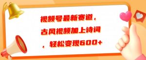 视频号最新赛道,古风视频加上诗词,轻松变现600+-王总副业网