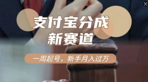 支付宝分成计划,新赛道,利用刑侦纪实视频,一周起号,新手小白也能月入过万-王总副业网