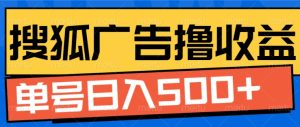 搜狐视频广告全自动撸收益,单号日入500+-王总副业网