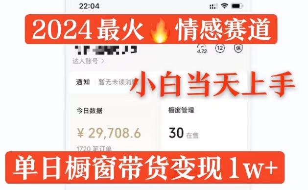 2024最火情感赛道单月变现过万，多平台发布，100%原创玩法，小白当天上手-王总副业网