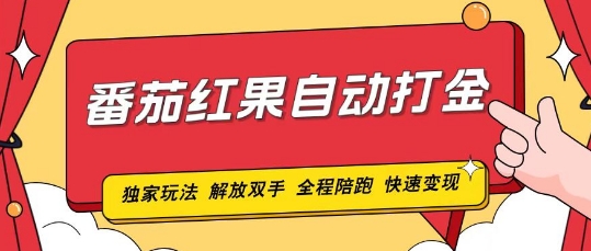 番茄红果独家玩法，单机50-100，可矩阵放大操作轻松，小白轻松上手!-王总副业网