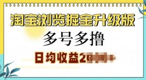淘宝浏览掘金升级版,日入多张,多号多撸,小白也能玩转-王总副业网