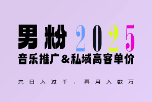 2025年,接着续写“男粉+私域”的辉煌,大展全新玩法的风采,日入1k+轻轻松松-王总副业网