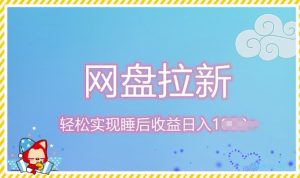 12月最新网盘拉新+私域全自动裂变,实现管道睡后收益,当天见效果-王总副业网