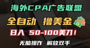 海外CPA全自动撸美金, 日入100+美刀,无脑操作,解放双手-王总副业网