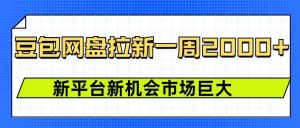豆包网盘拉新,一周2k,新平台新机会-王总副业网