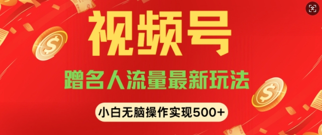 视频号名人讲座玩法，冷门蓝海项目，轻松上手日收入可达500+-王总副业网